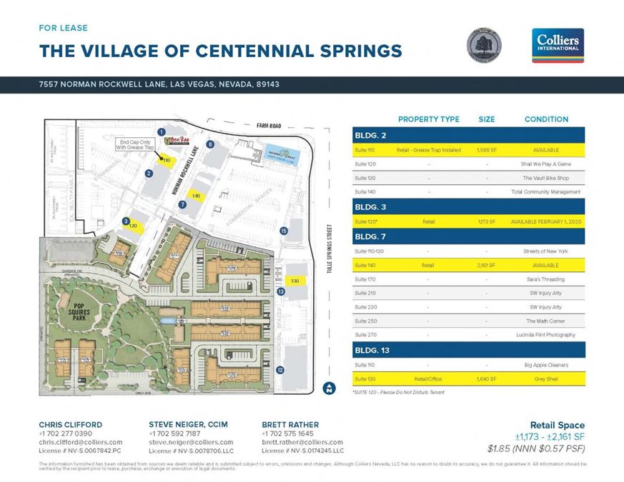 The Village at Centennial Springs 7557 Norman Rockwell Lane, Las